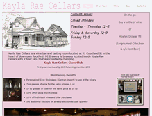 Tablet Screenshot of kaylaraecellars.com